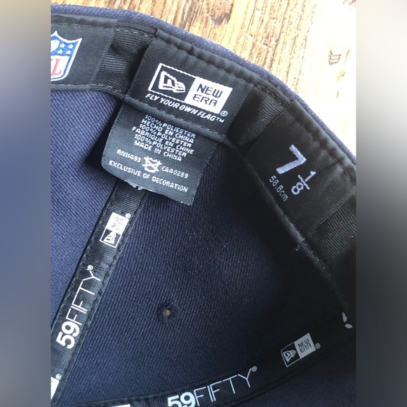 New Era 59FIFTY Chicago Bears NFL Fitted Hat Navy Size 7 1/8 “C" - Read- - Picture 5 of 6